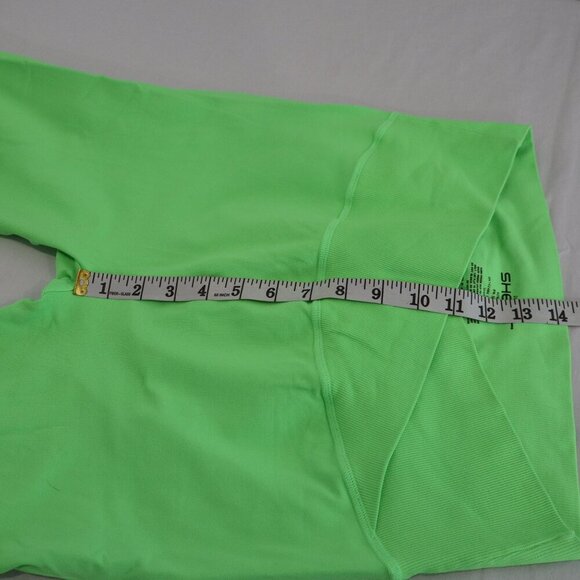 SHEFIT Womens Full Length Seamless Leggings Neon Green Size 2Luxe (18) 140025 - Picture 5 of 6